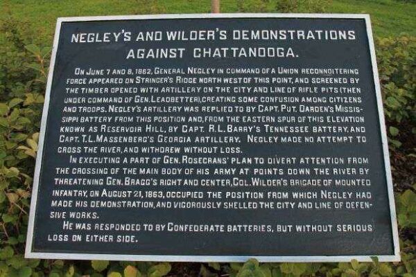 NEGLEY’S AND WILDER’S MEMORIAL PLAQUE