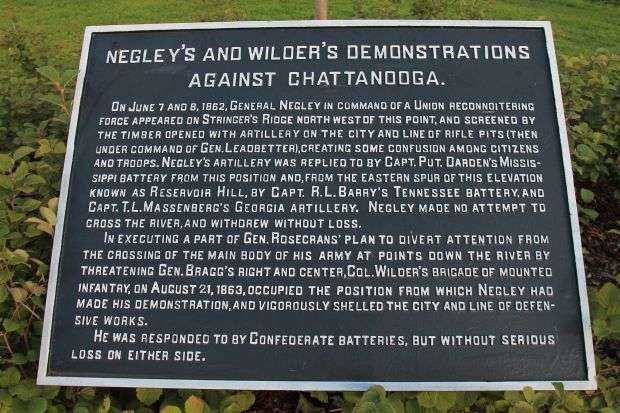 NEGLEY’S AND WILDER’S MEMORIAL PLAQUE