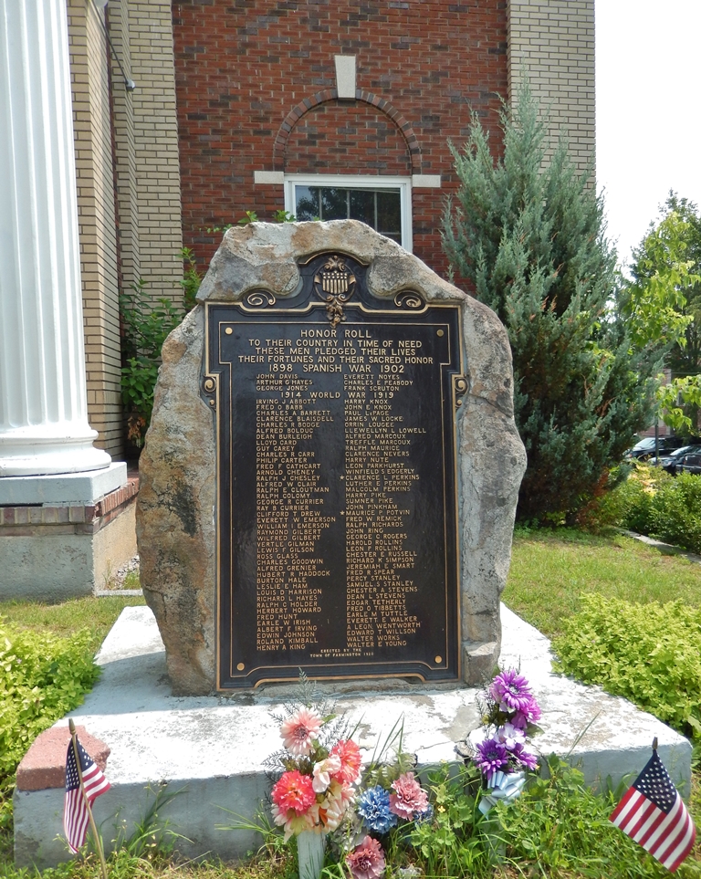 TOWN OF FARMINGTON WAR VETERANS MEMORIAL