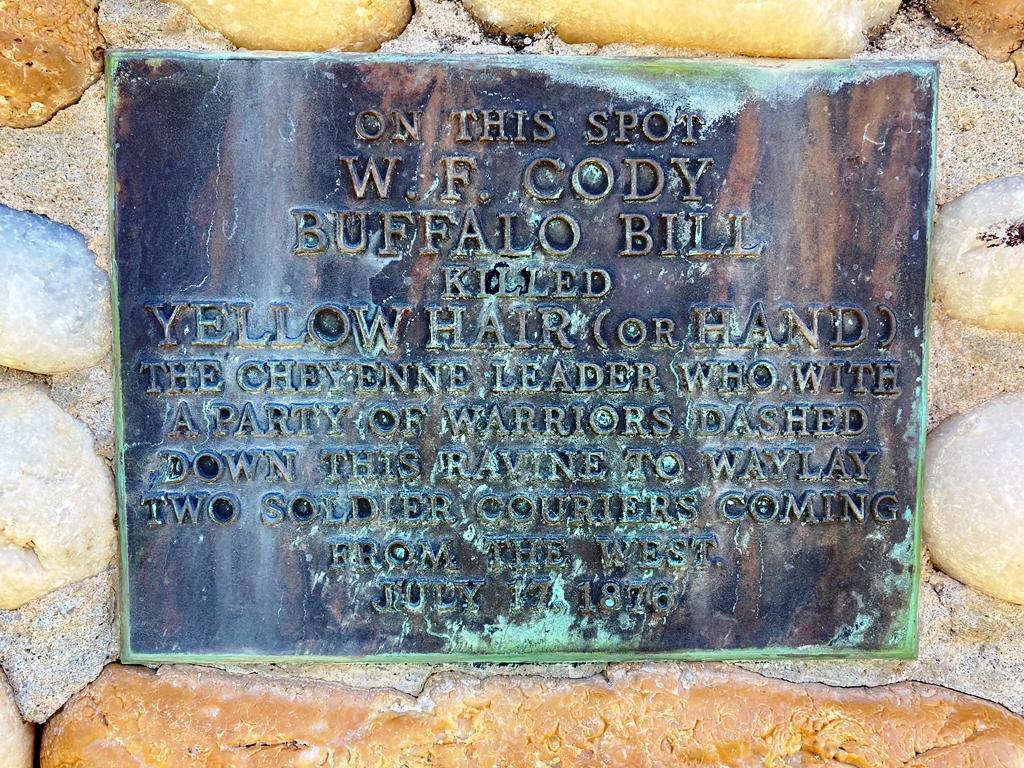 YELLOW HAIR (OR HAND) MEMORIAL PLAQUE