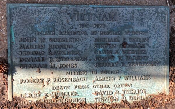 KIRKWOOD VIETNAM KIA, MIA AND DOC MEMORIAL PLAQUE