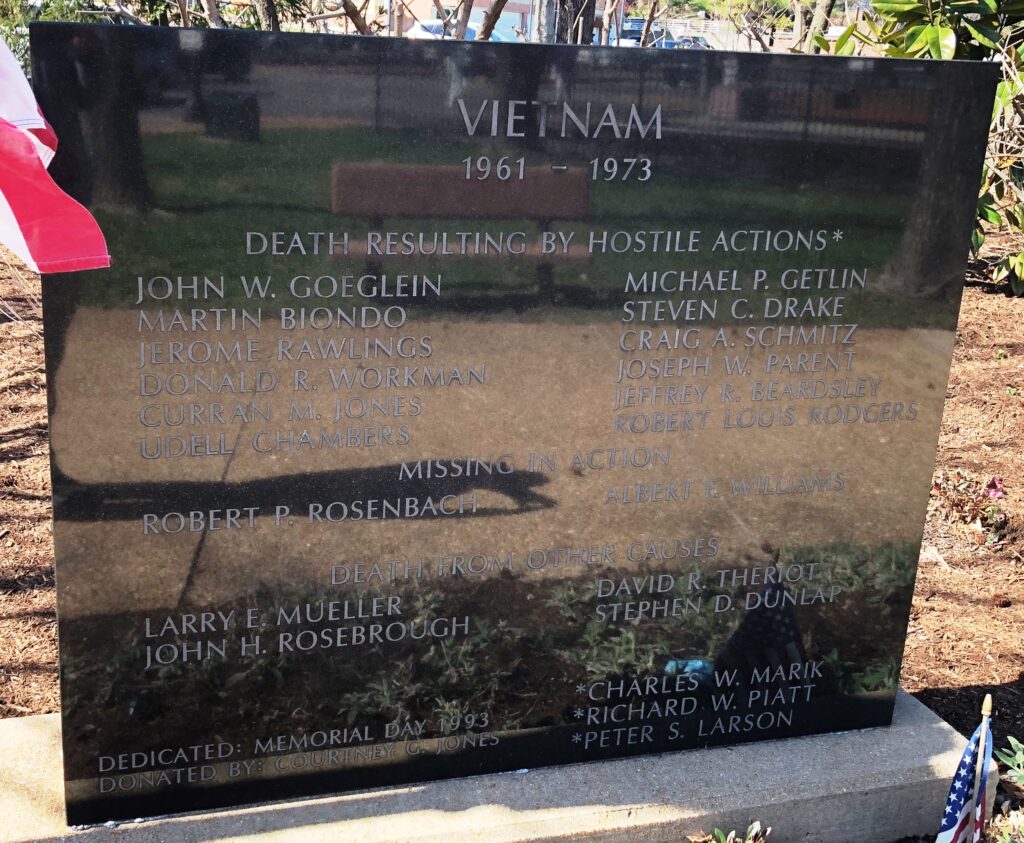 COURTNEY G. JONES VIETNAM KIA, MIA AND DOC MEMORIAL