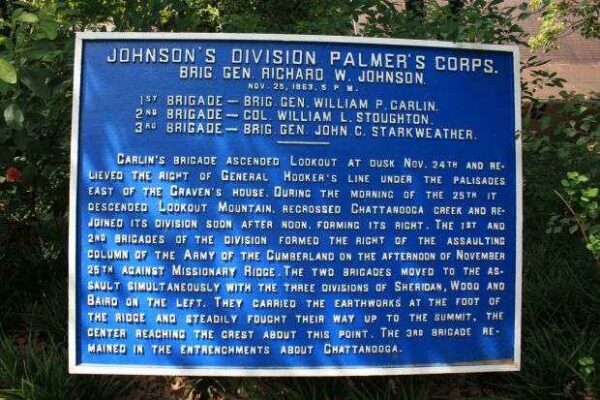 JOHNSON’S DIVISION PLAMER’S CORPS MEMORIAL PLAQUE
