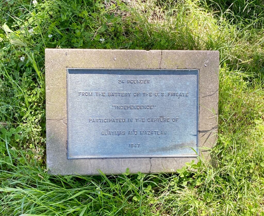 24 POUNDER USS INDEPENDENCE WAR MEMORIAL PLAQUE B