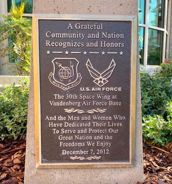 30TH SPACE WING MEMORIAL PLAQUE