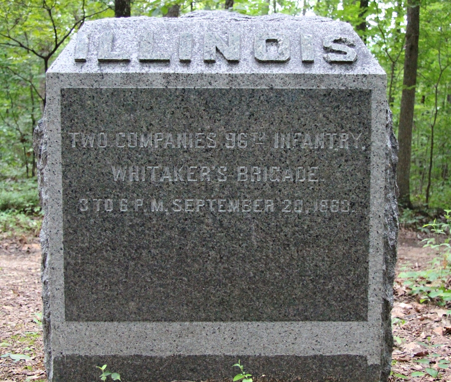 96TH ILLINOIS INFANTRY TWO COMPANIES WAR MEMORIAL