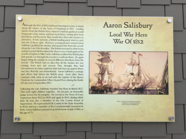 AARON SALISBURY LOCAL WAR HERO MEMORIAL PLAQUE