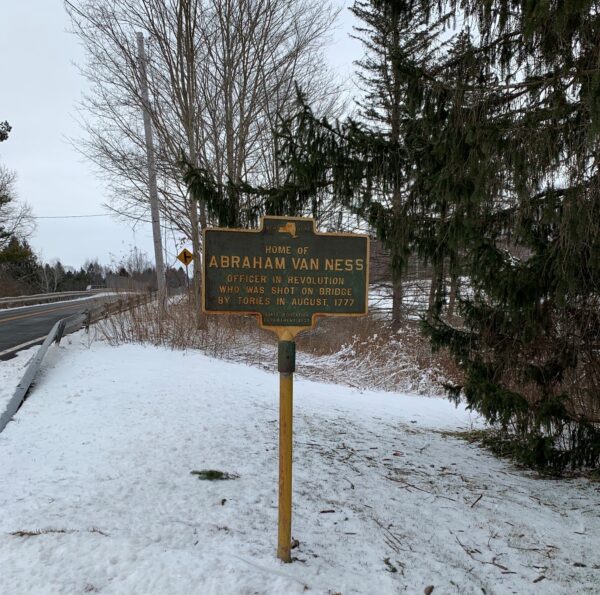ABRAHAM VAN NESS REVOLUTIONARY WAR OFFICER MEMORIAL MARKER