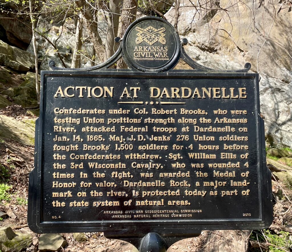 ACTION AT DARDANELLE WAR MEMORIAL MARKER