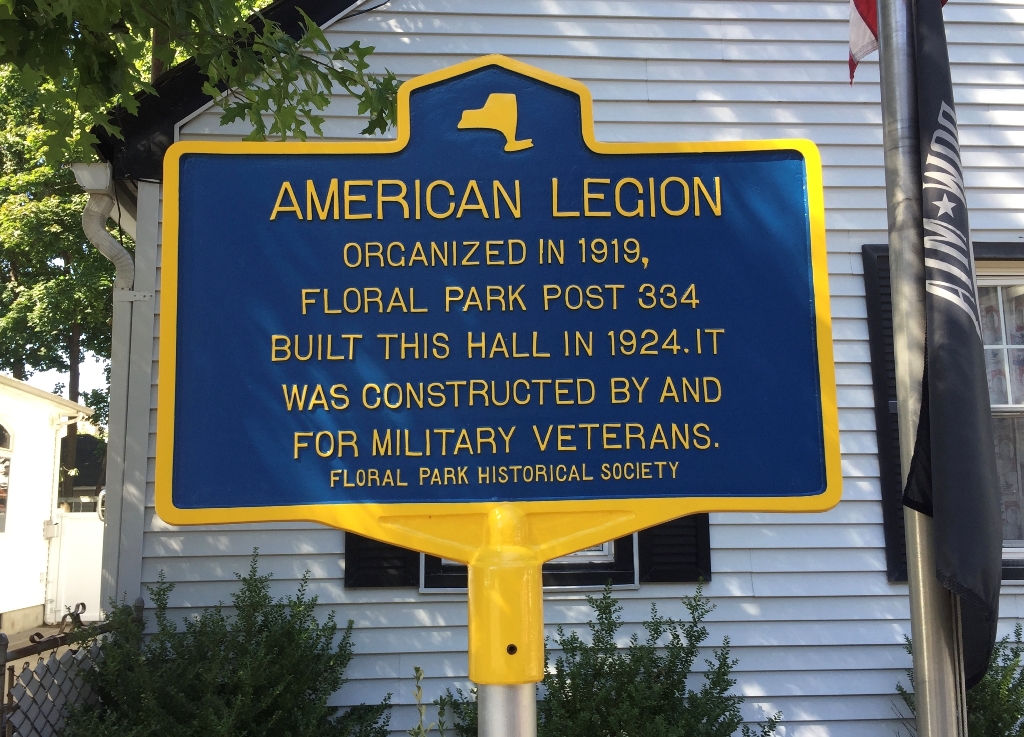 AMERICAN LEGION FLORAL PARK POST 334 MEMORIAL MARKER