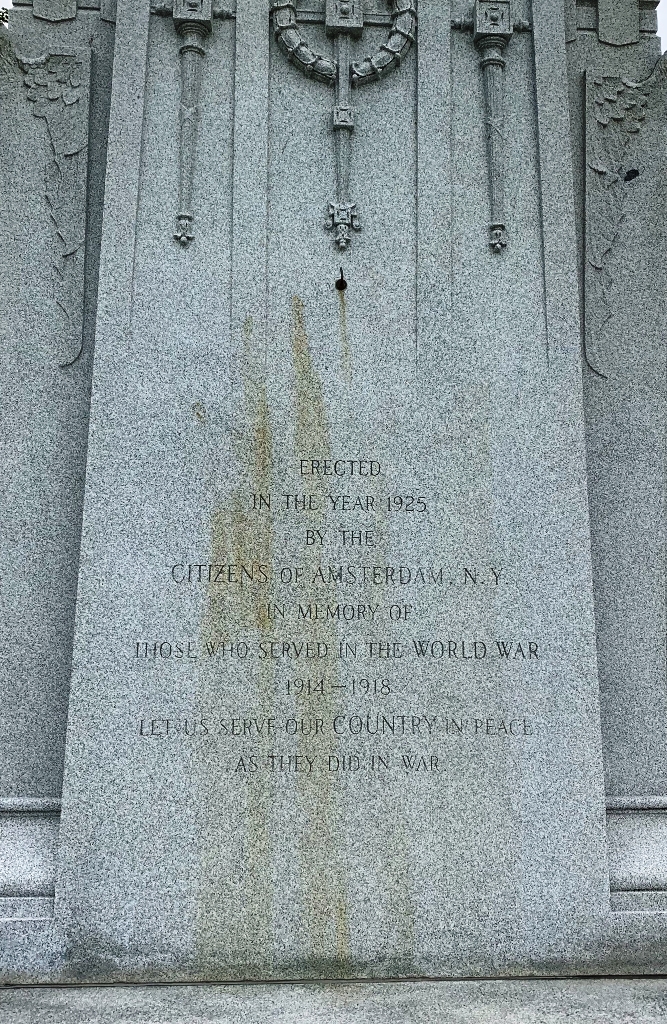 AMSTERDAM WORLD WAR MEMORIAL DEDICATION STONE