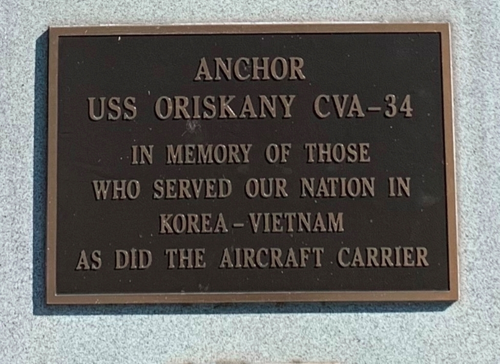 ANCHOR USS ORIOSKANY CVA-34 MEMORIAL PLAQUE A