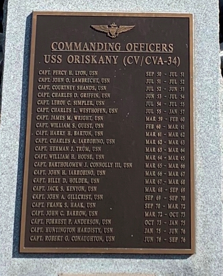 ANCHOR USS ORIOSKANY CVA-34 MEMORIAL PLAQUE C
