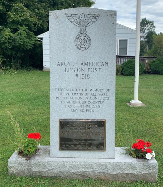 ARGYLE AMERICAN LEGION POST #1518 ALL WAR VETERANS MEMORIAL