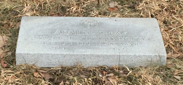 ASAHEL GRAY REVOLUTIONARY WAR MEMORIAL CEMETERY STONE