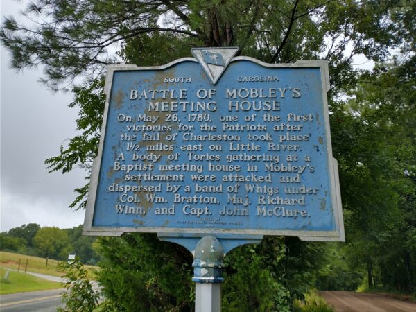 BATTLE OF MOBLEY’S MEETING HOUSE MEMORIAL MARKER