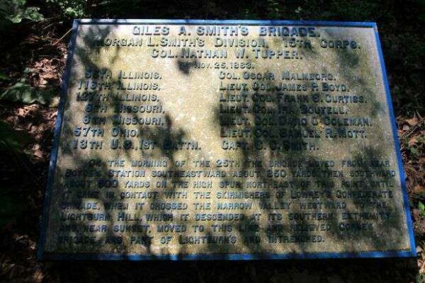GILES A. SMITH ‘S BRIGADE MEMORIAL PLAQUE