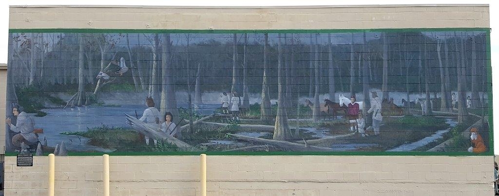 AMBUSH AT BENBOW’S FERRY MEMORIAL MURAL