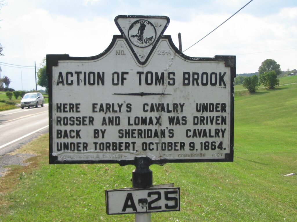 ACTION OF TOMS BROOK WAR MEMORIAL MARKER