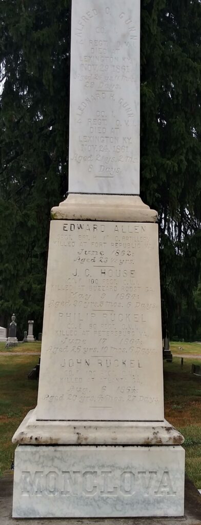 MONCLOVA SOLDIERS’ MONUMENT SIDE A