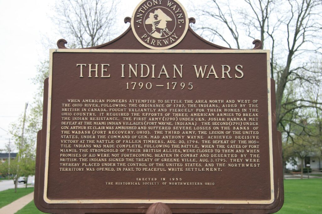 THE INDIAN WARS 1790-1795 MEMORIAL MARKER MAUMEE