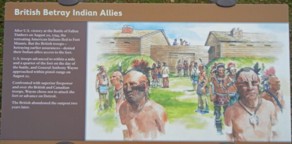 BRITISH BETRAY INDIAN ALLIES MEMORIAL PANEL