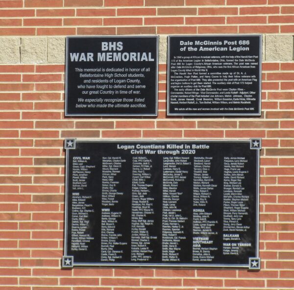 BELLEFONTAINE HIGH SCHOOL WAR MEMORIAL
