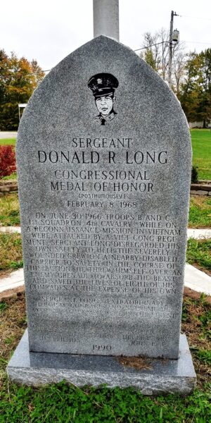 SERGEANT DONALD R. LONG MEDAL OF HONOR MEMORIAL FRONT