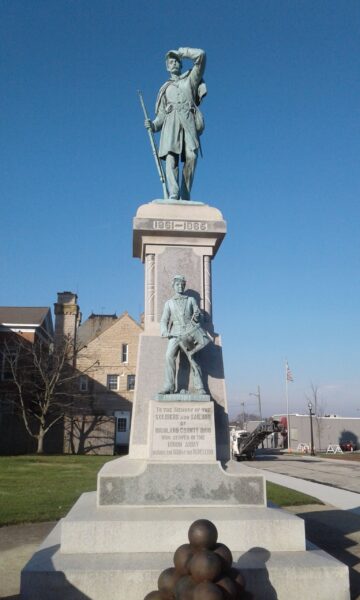 SOLDIERS AND SAILORS OF HIGHLAND  COUNTY OHIO UNION ARMY MEMORIAL FRONT