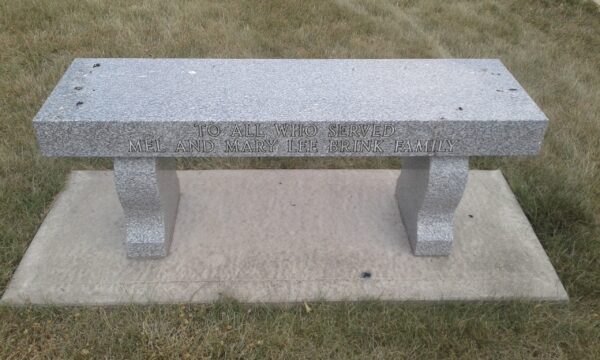 BRINK FAMILY VETERANS MEMORIAL BENCH