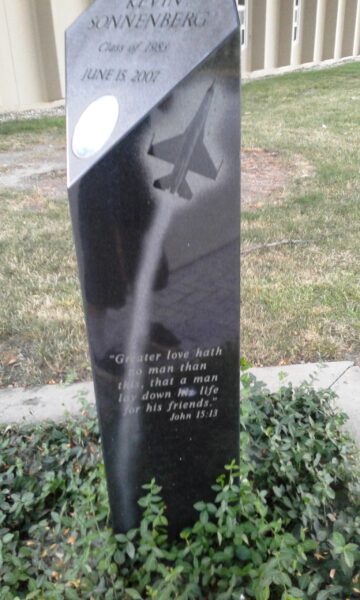 LIEUTENANT. COLONEL KEVIN SONNEBERG WAR MEMORIAL SIDE C