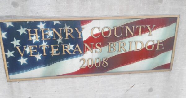 HENRY COUNTY VETERANS BRIDGE MEMORIAL PLAQUE