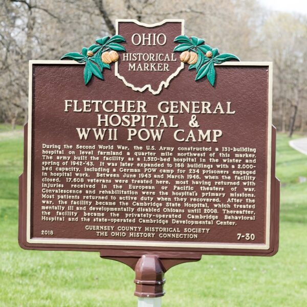 FLETCHER GENERAL HOSPITAL & WWII POW CAMP MEMORIAL MARKER