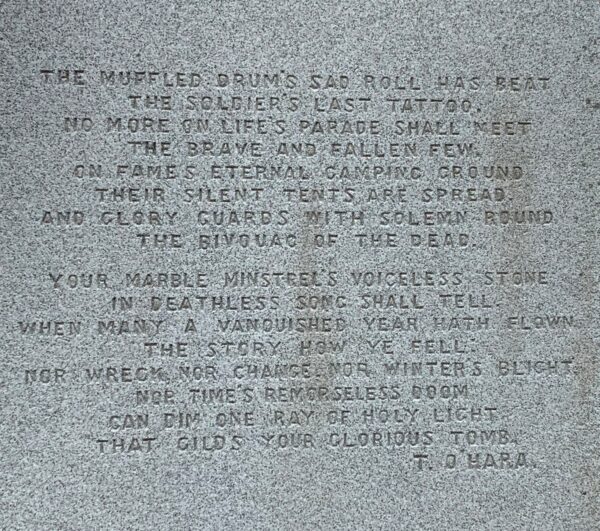 BAINBRIDGE CIVIL WAR MEMORIAL STONE B