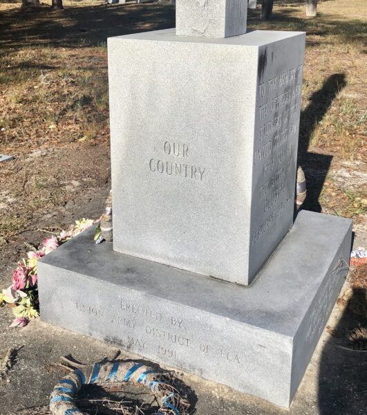 BATTLE OF OLUSTEE UNION WAR MEMORIAL CROSS BASE D