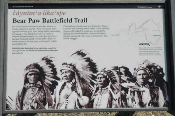 BEAR PAW BATTLE TRAIL MEMORIAL PANEL