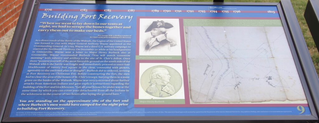 BUILDING FORT RECOVERY MEMORIAL PANEL