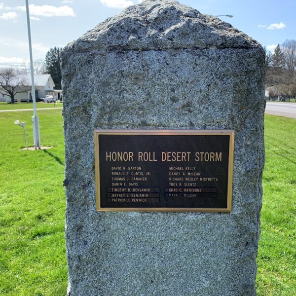 BURLINGTON FLATS WAR VETERANS MEMORIAL SIDE C