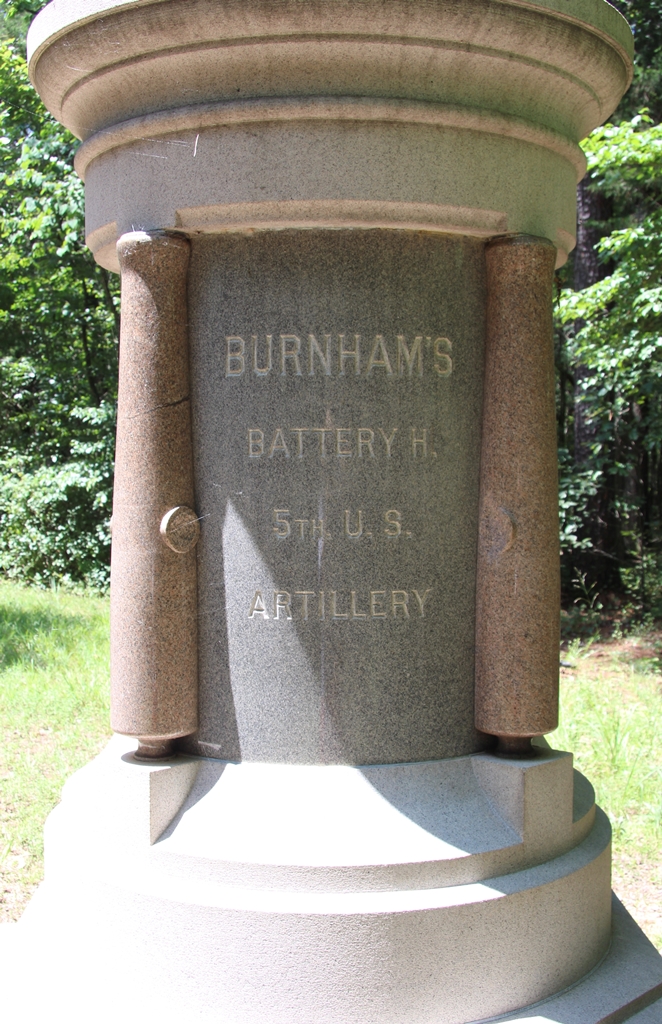 BURNHAM’S BATTERY H. 5TH U.S. ARTILLERY WAR MEMORIAL STONE A