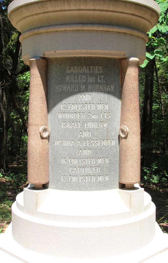 BURNHAM’S BATTERY H. 5TH U.S. ARTILLERY WAR MEMORIAL STONE C