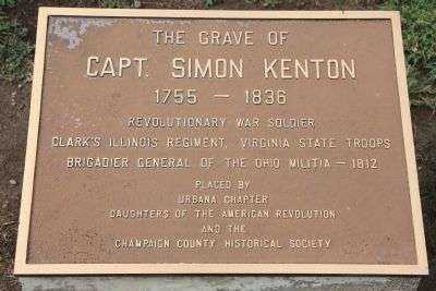 CAPT. SIMON KENTON MEMORIAL PLAQUE