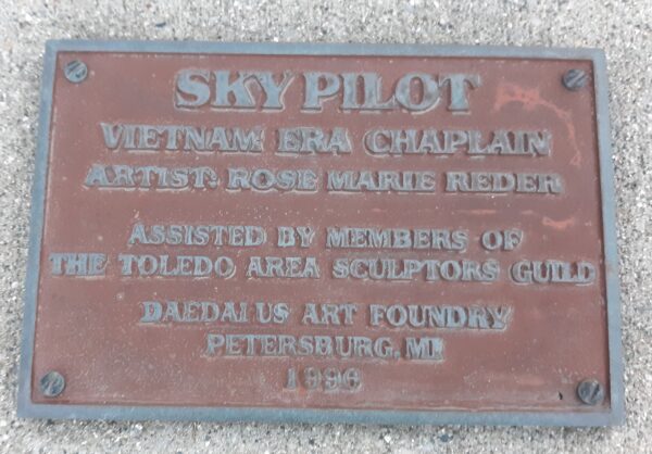 SKY PILOT VIETNAM ERA CHAPLAIN WAR MEMORIAL PLAQUE