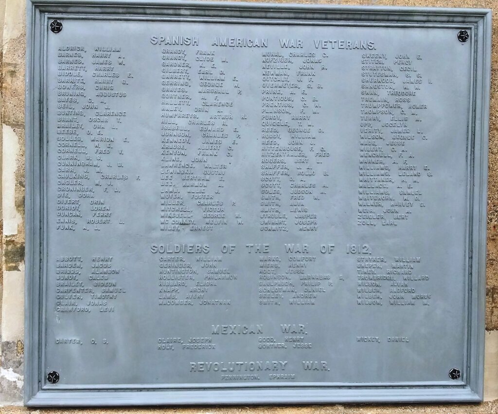 SOLDIERS AND SAILORS FULTON COUNTY, OHIO, MEMORIAL PLAQUE A