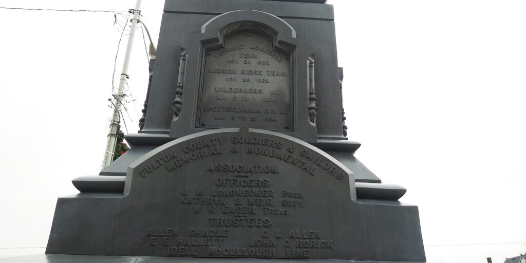 SOLDIERS AND SAILORS FULTON COUNTY, OHIO, MEMORIAL SIDE D