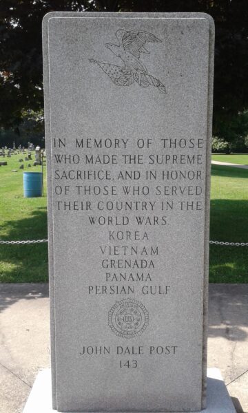 AMERICAN LEGION POST 143 VETERANS MEMORIAL CLOSE-UP