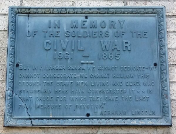 SOLDIERS MEMORIAL MONUMENT PLAQUE B