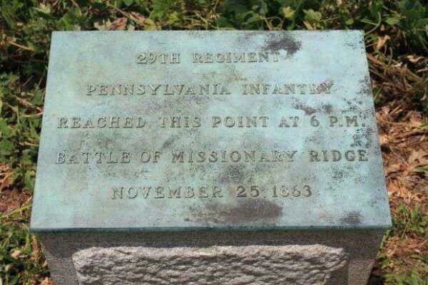 29TH REGIMENT PENNSYLVANIA MEMORIAL PLAQUE