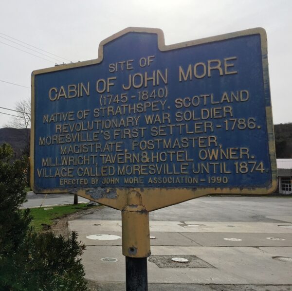 CABIN OF JOHN MORE REVOLUTIONARY WAR MEMORIAL MARKER