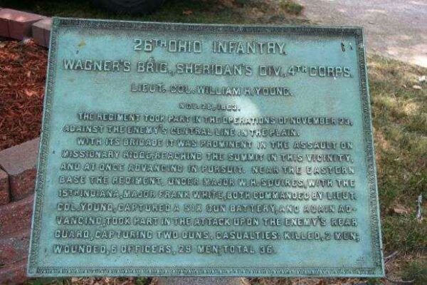 26TH OHIO INFANTRY MEMORIAL PLAQUE