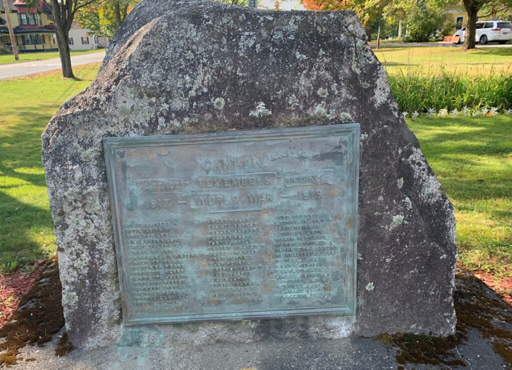 CANAAN REMEMBERS WORLD WAR MEMORIAL
